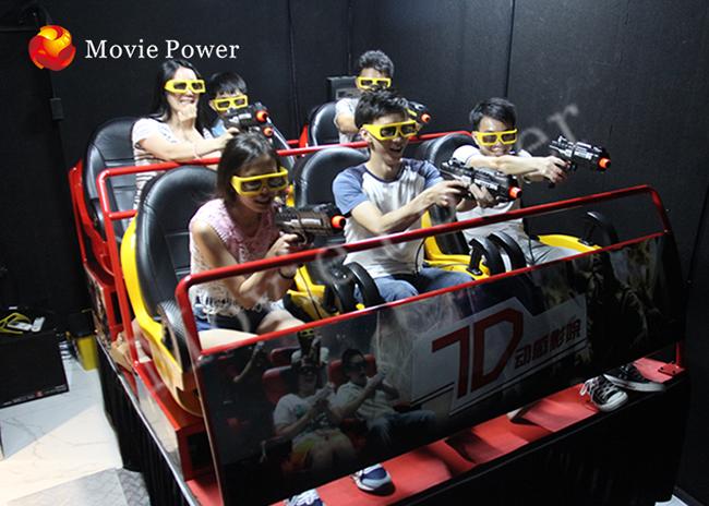 Teatro del sistema/VR 7 D del cine del juego 7D del coche de competición de la arcada con la pantalla del metal 1