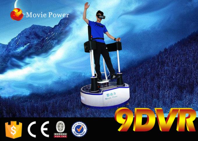 La plataforma eléctrica se levanta los vidrios del HQ VR del simulador del cine de la realidad virtual 9D 0