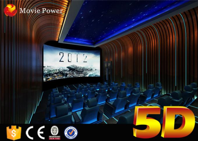 100 metros cuadrados de 4D de equipo del cine con el sistema eléctrico de 100 asientos y los efectos especiales populares al parque temático 0