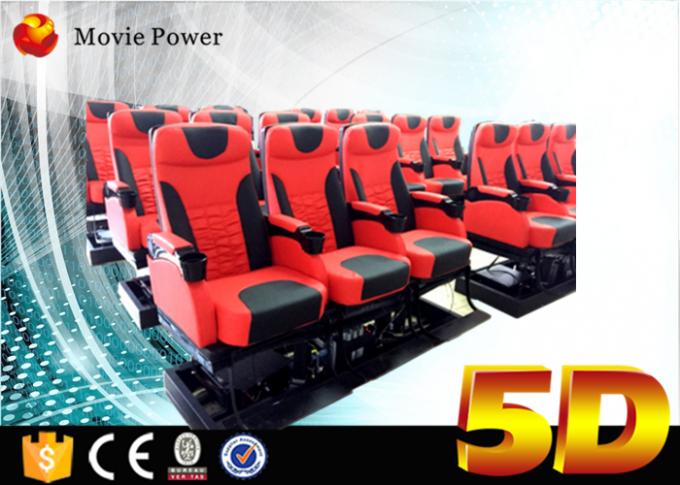Estimulador del teatro del cine del sistema hidráulico y eléctrico 5D con la silla del movimiento 4d 0