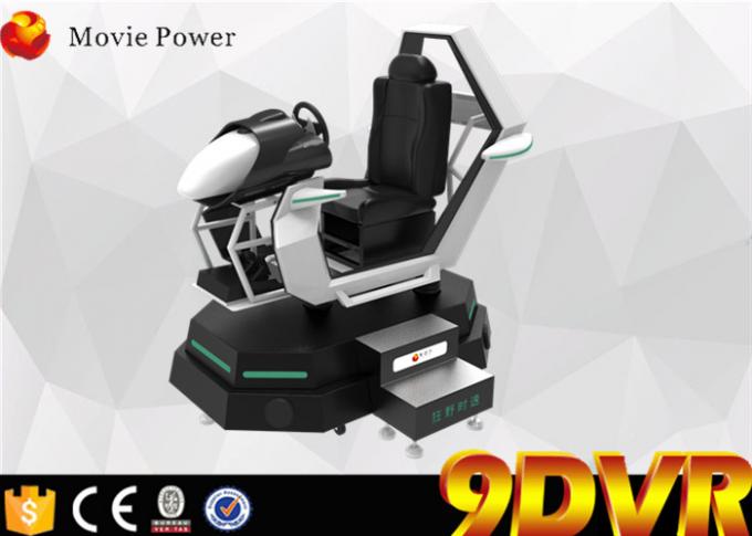 Realidad virtual de la plataforma de 3 que compite con Dof del juego vivo del movimiento que conduce el coche 9D Simnulator 0