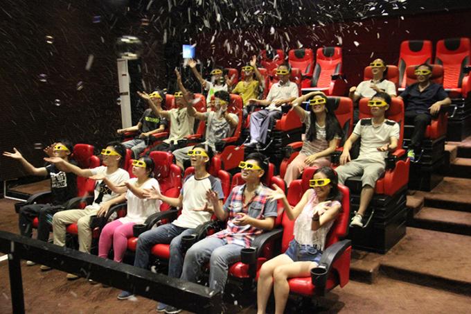 Negro/blanco/cine rojo de Seat 4D, equipo de la realidad virtual para el parque de atracciones 5