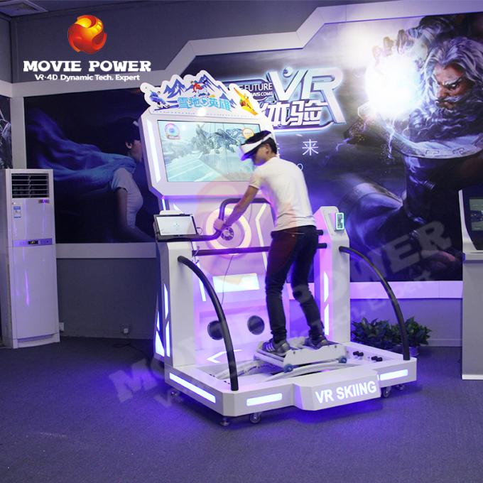Simulador VR de ejercicio interior del esquí de Immersive 9D VR del juego del parque de atracciones 0