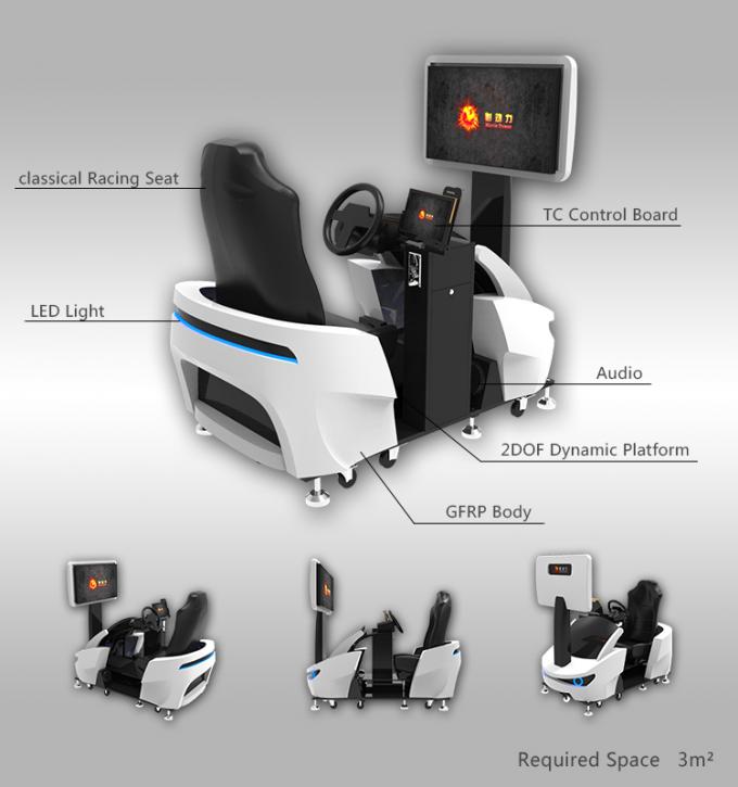 2017 simulador popular de la carrera de coches de 3dof 9d VR F1 para el simulador adulto del coche para los niños que juegan la máquina de juego del coche 1