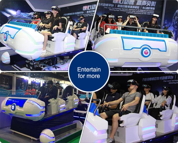 El paseo 6 Seater del movimiento del simulador 9D del cine de la realidad virtual gana más dinero 0