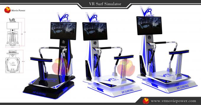 Sensación dinámica que se levanta el simulador que practica surf del esquí de 9D VR con la operación fácil del casco de VR 0