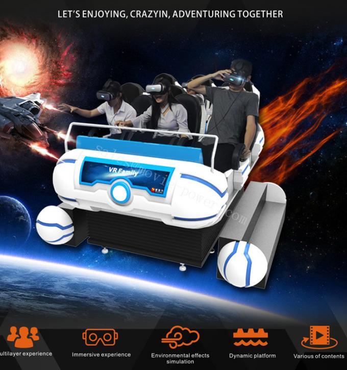 El vehículo espacial 6 asienta 6 el cine del tanque VR del dof/la máquina de juego del tiroteo 1