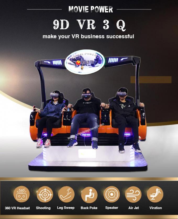 Rotación 9D de 360 grados/máquinas de juego de arcada del cine de 5D/de 7D VR/de la realidad virtual 0