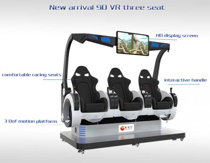 Equipo del cine de la realidad de Vritual de 3 asientos, simulador eléctrico del sistema de control 9d Vr 1