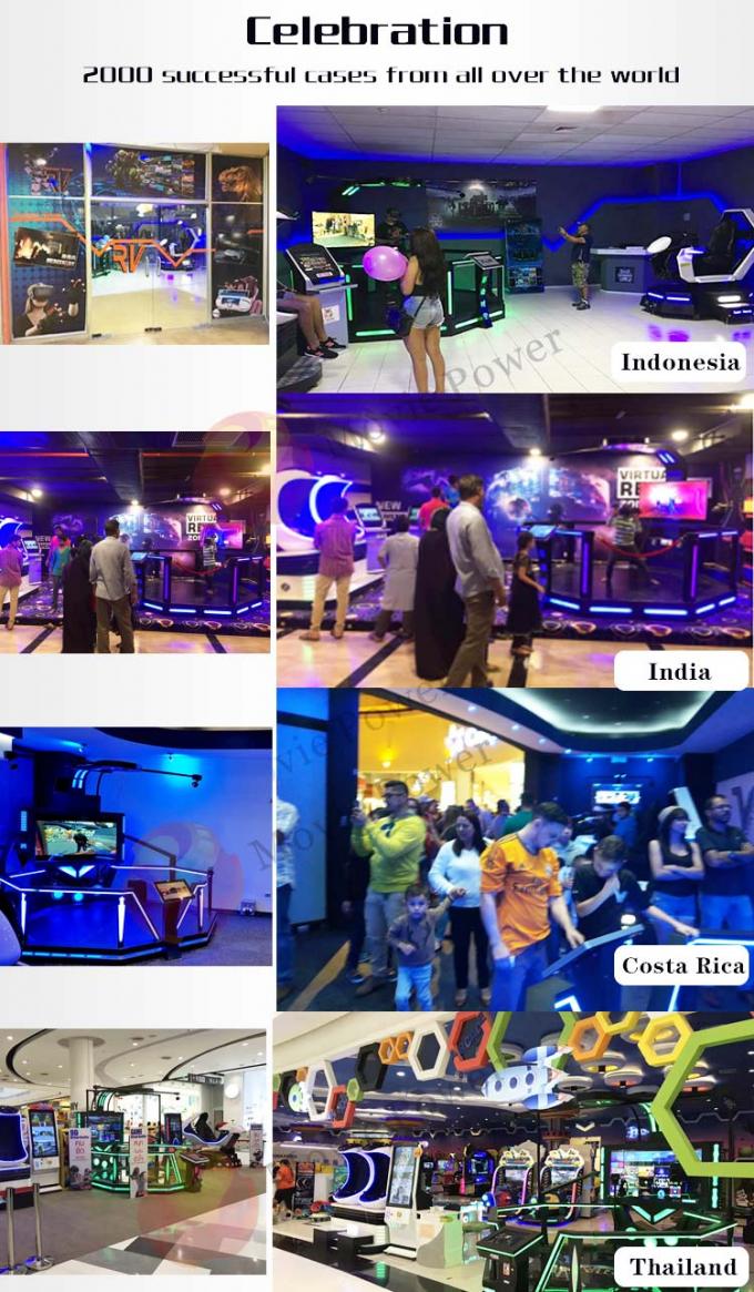 Plataforma derecha del juego del espacio de HTC Vive 9D VR/máquina de juego interactiva del tiroteo de VR 1