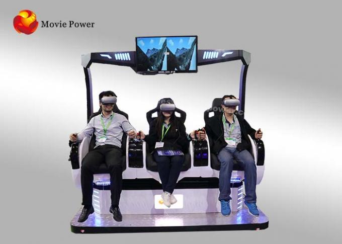 Equipo del cine de la realidad de Vritual de 3 asientos, simulador eléctrico del sistema de control 9d Vr 0