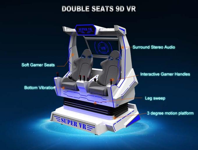 2 simulador del cine del huevo 9D de los asientos VR con el casco del sistema eléctrico/DPVR E3 0