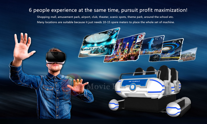 Plataforma virtual dinámica del movimiento del simulador del sitio del cine de sistema 9D VR de Home Theater 0