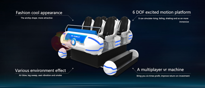 Plataforma virtual dinámica del movimiento del simulador del sitio del cine de sistema 9D VR de Home Theater 3