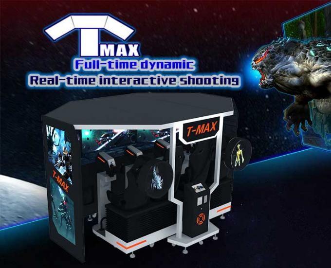 color video del negro de la máquina de juego del simulador del tiroteo del laser del arma de la arcada de 5D Tmax 0