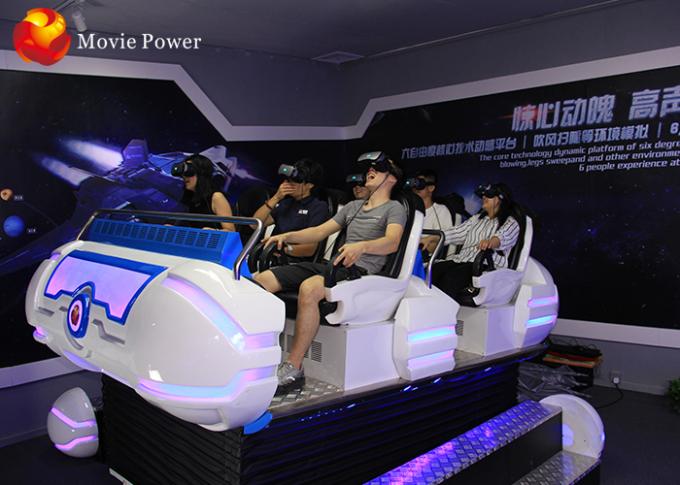 La plataforma eléctrica 6 asienta el cine del simulador/9D VR de la realidad virtual de la arcada 0