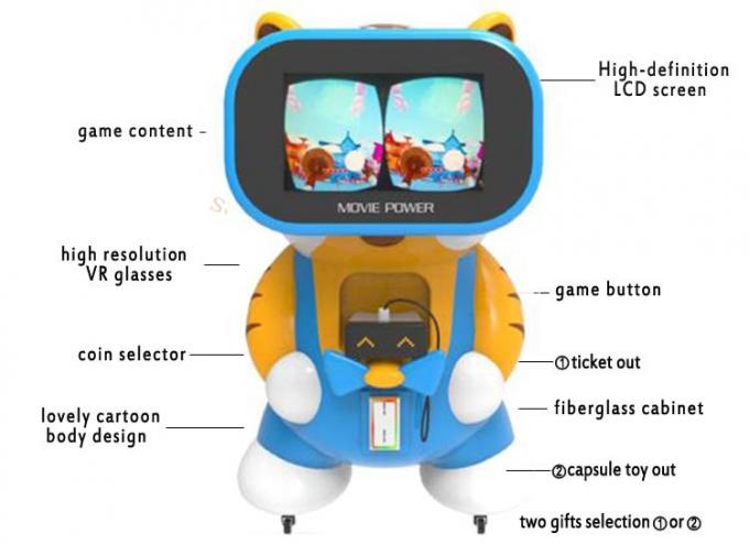 simulador de mano de fichas de los vidrios VR de la máquina de juego de los niños de la realidad virtual 9D VR 2