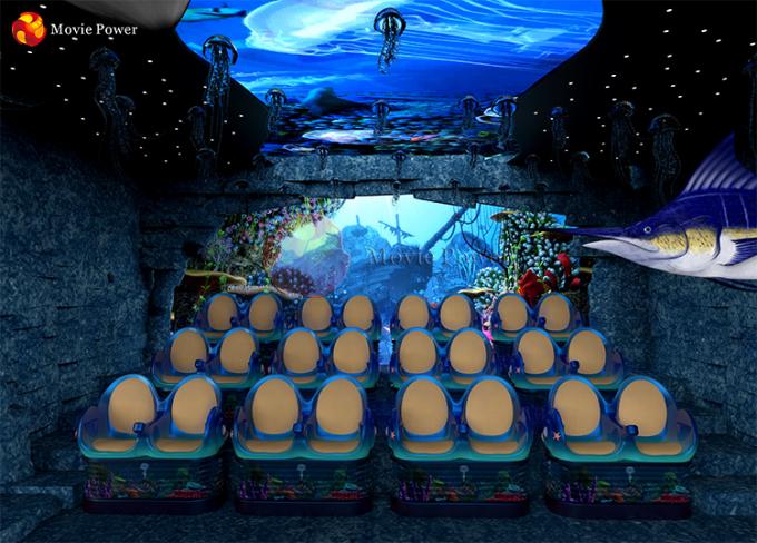 Mini equipo de sistema del cine de la película de los efectos especiales 4D del tema del océano para el parque temático 0