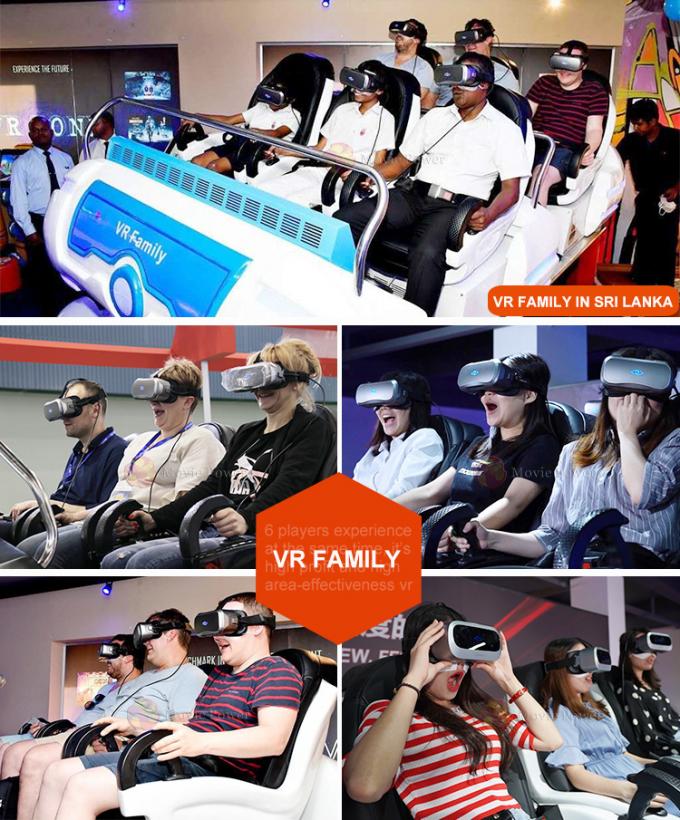 Simulador interactivo 6 de los asientos del negocio de la familia del arma del juego popular VR 9D del tiroteo 0