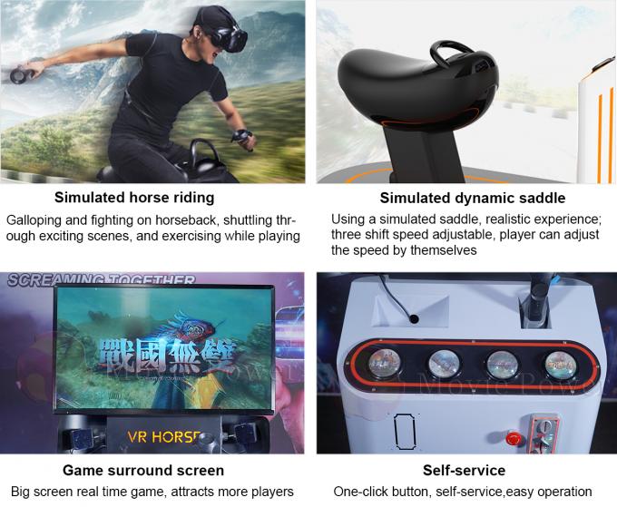 Simulación que compite con de los juegos VR de la realidad virtual del simulador del caballo 9D del juego de fichas de la experiencia 1