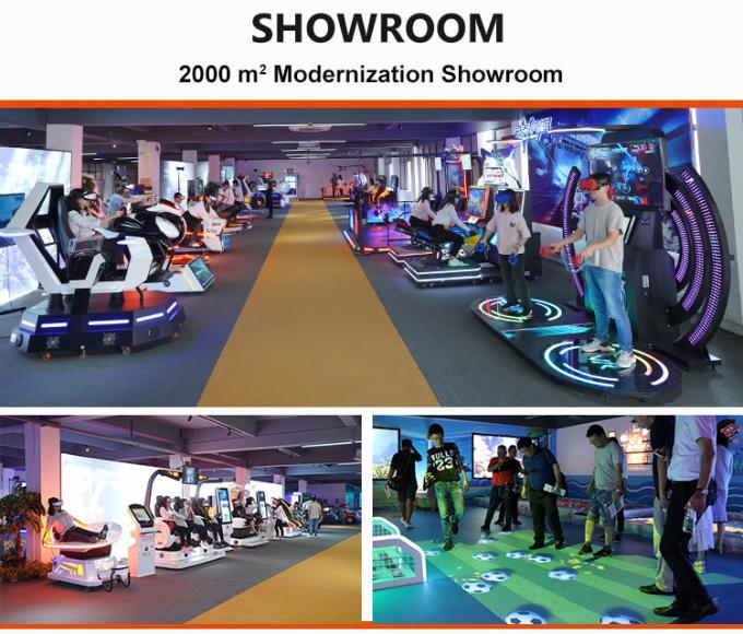 Coche VR de la motocicleta de los productos 9d del parque de atracciones que compite con la máquina de juegos del simulador 2