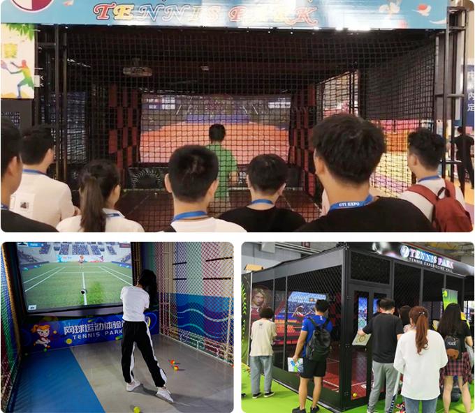Juego interactivo del deporte de Vr del equipo del tenis de la realidad virtual del juego 9d de la buen salud 0