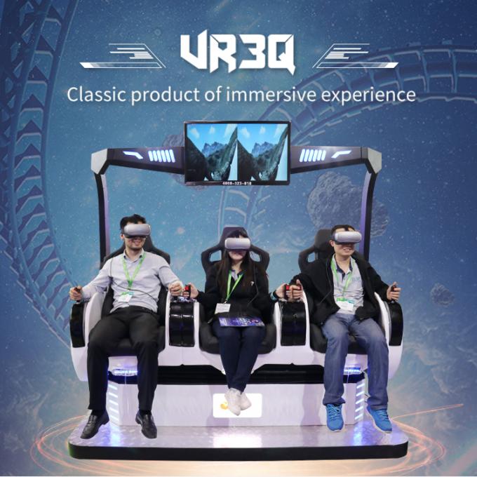 3 silla del cine de los asientos 360° 9D VR que tira los juegos interactivos para el centro comercial 0