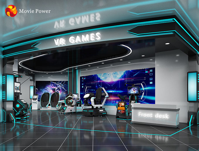 Máquinas interiores de la realidad virtual del entretenimiento del juego del coche del parque de atracciones 1