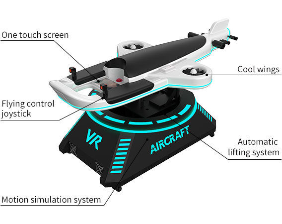 Máquina de juego de fichas del vuelo del simulador del centro de entretenimiento VR 2