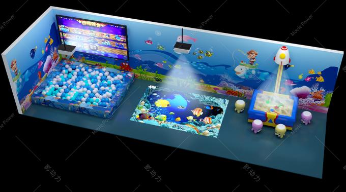Juegos interactivos multijugadores de la proyección de la pared 3D de Immersive de los niños 0