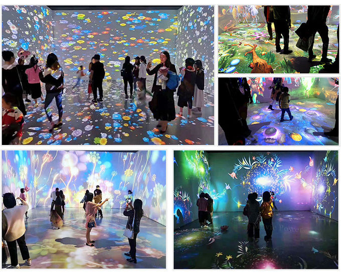 Juegos olográficos interactivos de la proyección de la pared de la exhibición del entretenimiento de los niños 1