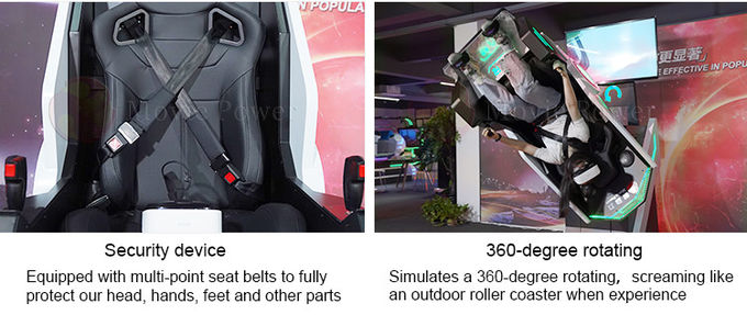 Silla del simulador VR de la rotación de VR 360 con la silla emocionante de la rotación de la realidad virtual de 50 juegos 1