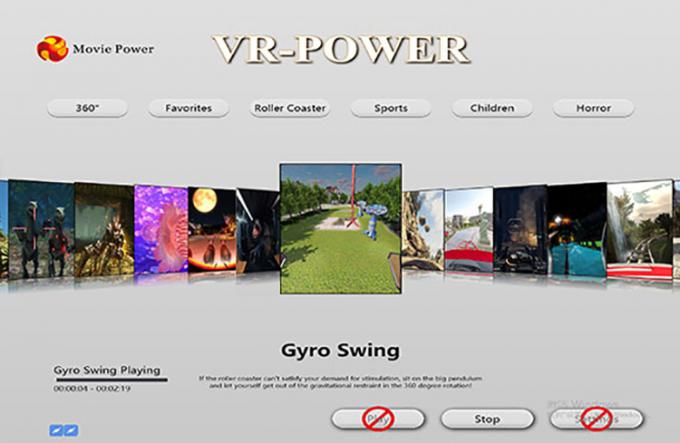 Realidad virtual Arcade Game Machine de la montaña rusa de la persona del simulador 4 del cine del poder 9D VR de la película 1