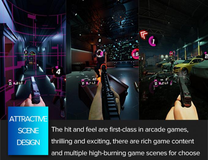 Tiroteo interactivo del arma de Arcade Virtual Reality Game Machine que camina 9D Vr 1