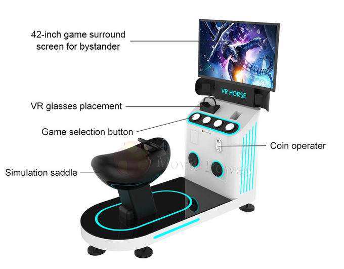 Caballo 4d 8d 9d simulador de realidad virtual VR máquina de juego de arcade 2