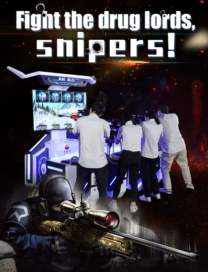 4 jugadores AR Sniper Moneda Operado Juego de Arcade Arma de fuego Equipo de juegos AR 0