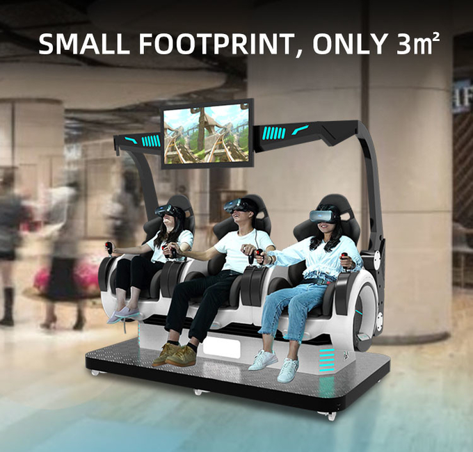 3 asientos simulador de realidad virtual máquina de juego 5D operada con moneda sillas de cine 9D 5