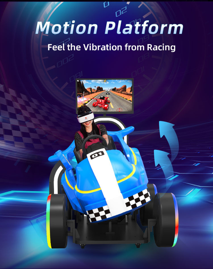 Juego de carreras de coches 9D para niños simulador de conducción VR para parque de diversiones 2