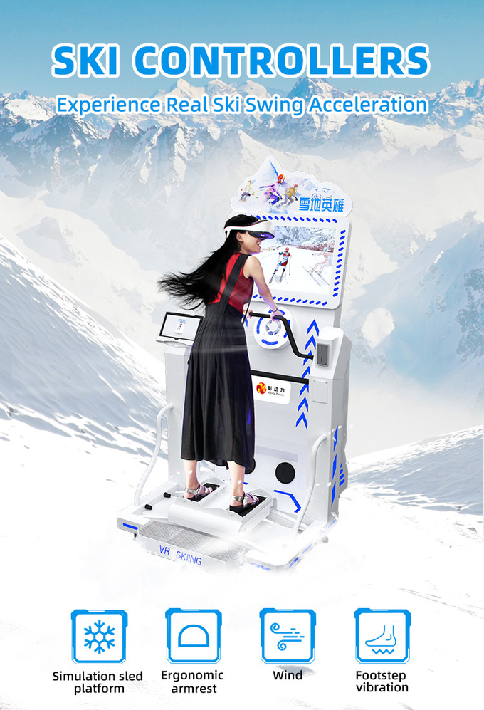Simulador de esquí en interiores Simulador de tabla de nieve 9d Realidad virtual VR Simulador de máquinas Equipo de parque de diversiones 0