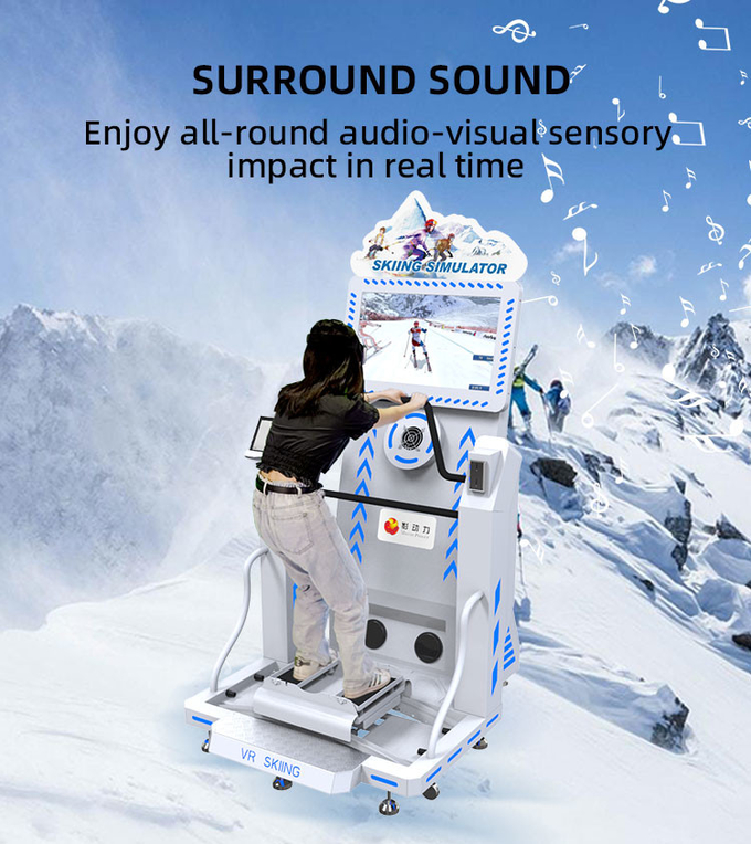 Simulador de esquí en interiores Simulador de tabla de nieve 9d Realidad virtual VR Simulador de máquinas Equipo de parque de diversiones 4