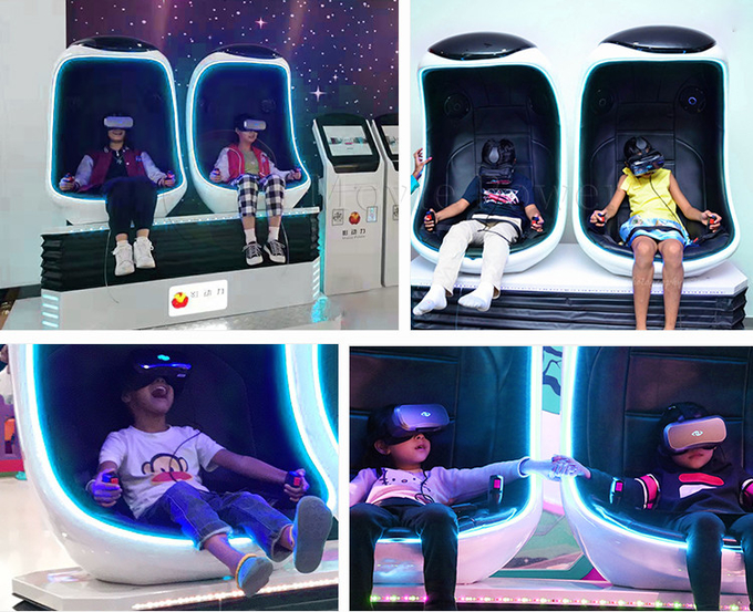 Parque de diversiones Vr 9D Simulador de movimiento Juego interactivo 9D VR Realidad virtual Egg Vr silla de cine 1
