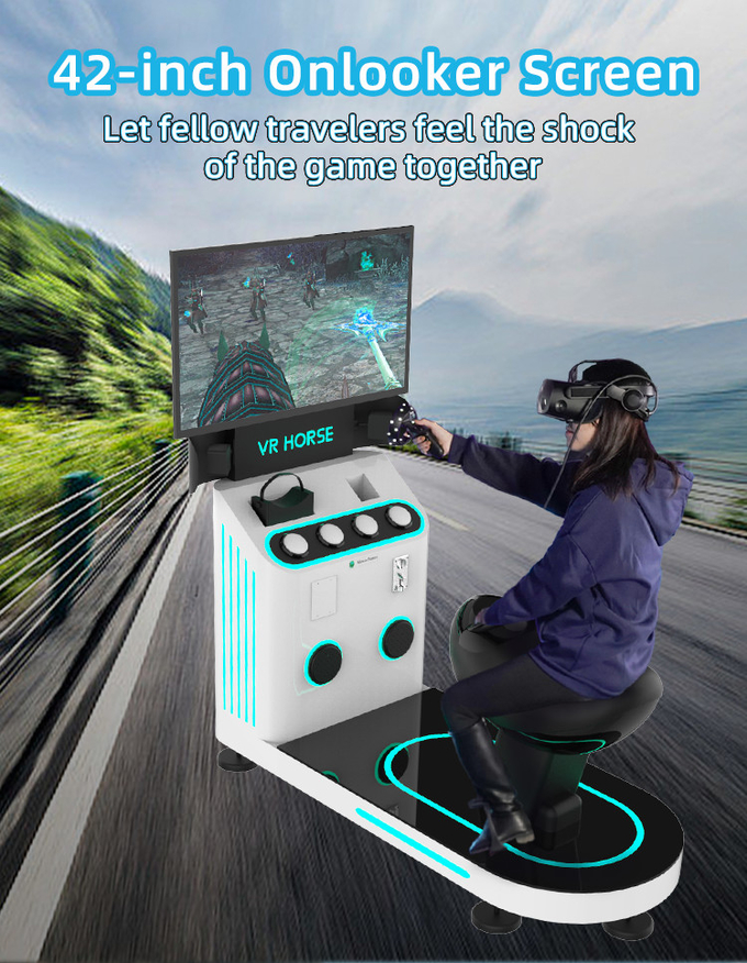 1 jugador 9D simulador de realidad virtual caballo montar VR máquina de juego moneda operada 4