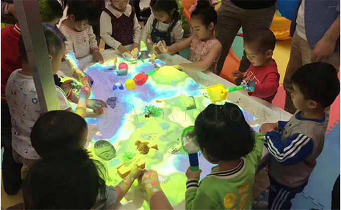 Caja interactiva de la arena de la proyección de AR de los juegos de los niños interiores del sistema interactivo 1