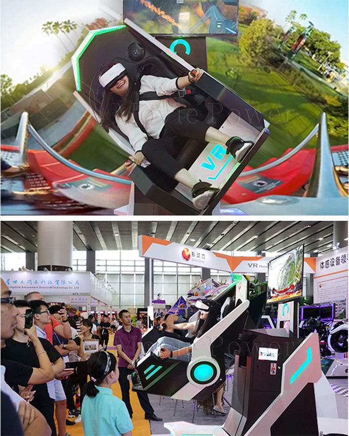 Máquina de juego de fichas de la plataforma VR del movimiento de Flight Simulator del parque temático 360 0