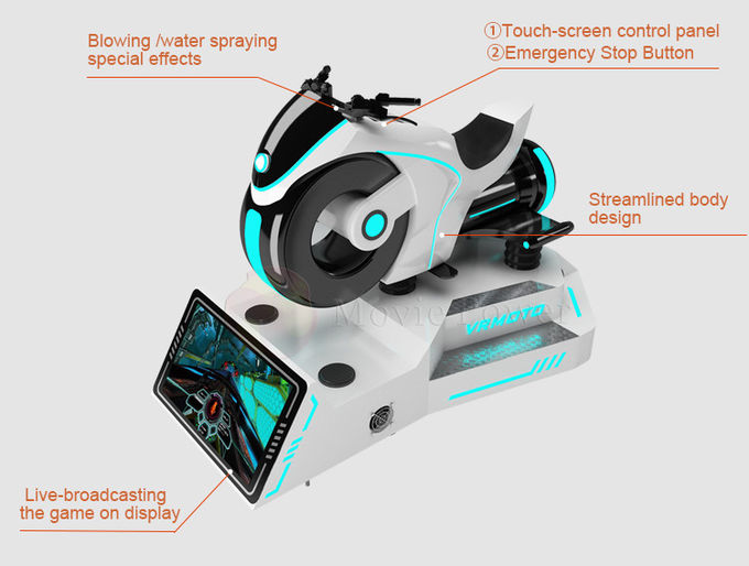 Cine estupendo de la realidad virtual del juego 9d del simulador del coche de carreras de la motocicleta de VR 0