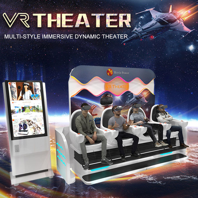 Cine interactivo 2 de Vr del parque temático 3 4 simulador dinámico de la plataforma de los asientos 9d 0