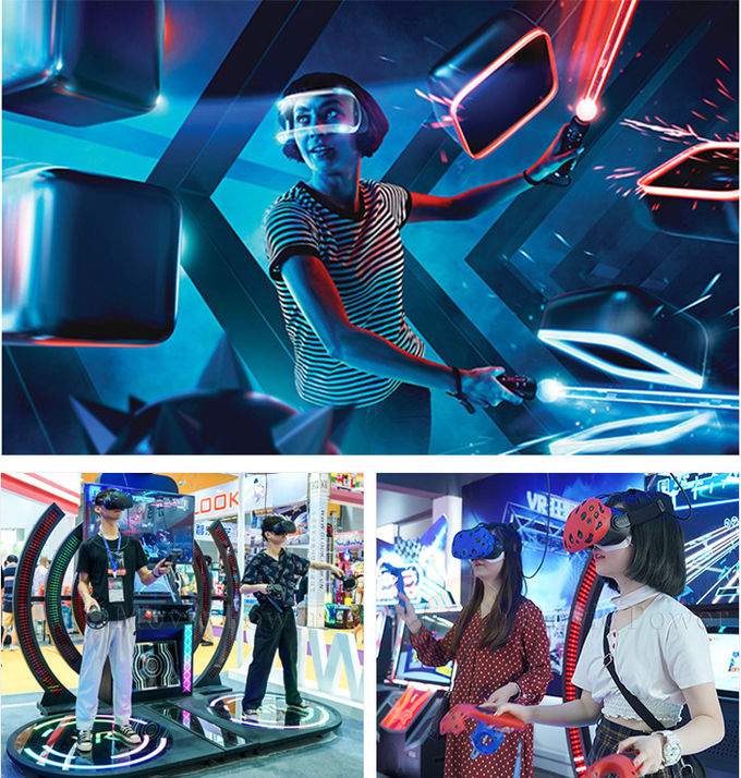 Plataforma dinámica del movimiento de la diversión del centro del equipo del simulador interior VR del videojuego 0