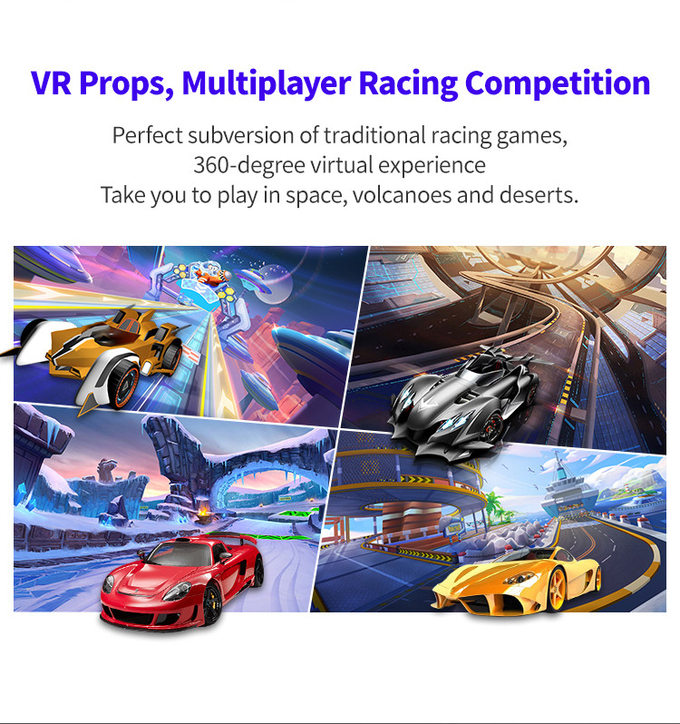 Simulador de la conducción de automóviles de VR Arcade Super Racing 9D para el sitio de juego interior 1