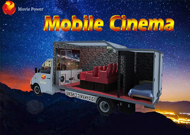 Camión del cine/simulador móviles flexibles de la cabina 5D con la pantalla del metal