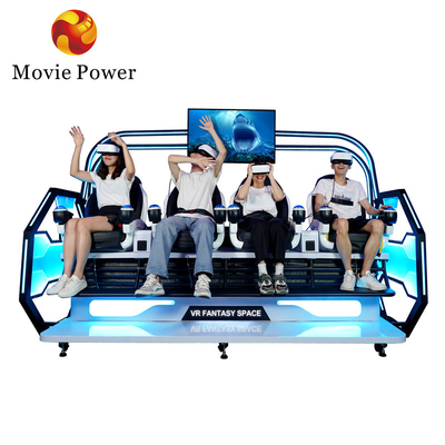 2Simulador de montaña rusa de realidad virtual de.5kw 4 asientos 9D VR Cinema Space Theater